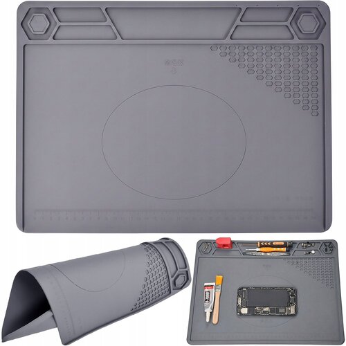 Rosfix Silikonska Servisna Mata &amp;ndash; Magnetna, Antistatična, Protizdrsna | 40 x 29 cm, Odporna Do 450&amp;deg;C, (5000356510) Slike