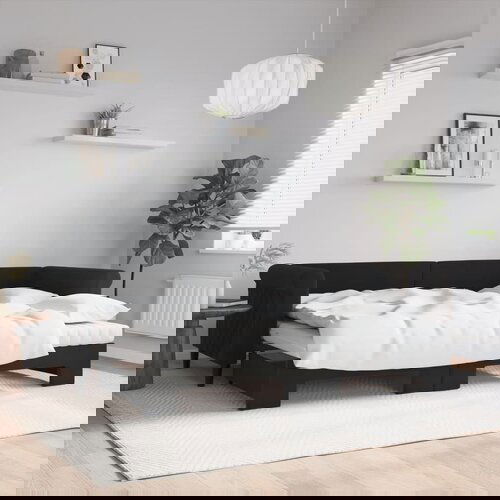  The Living Store Izvlečna dnevna postelja z vzmetnicami črna 80x200 cm žamet - Izvlečna Dnevna Postelja, (21491233) Slike