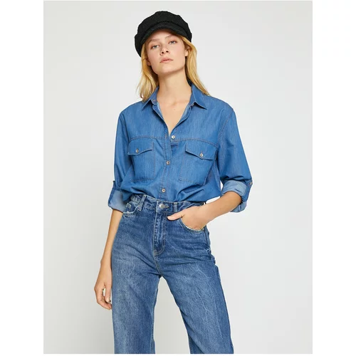 Koton Denim Shirt with Pockets Relax Fit