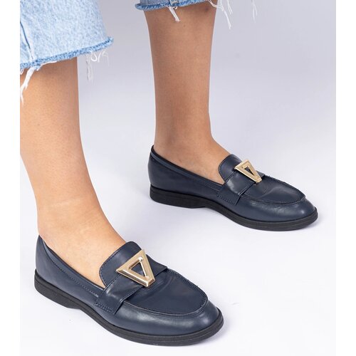 Gemre Navy blue women's loafers with elegant embellishment Viletta Cijene