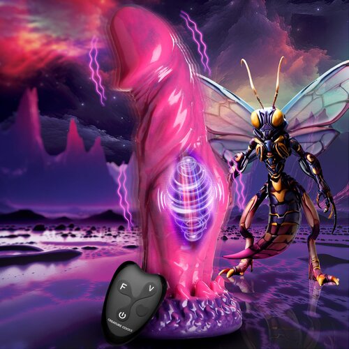 Creature Cocks Xenox Vibrating Silicone Dildo with Remote Slike