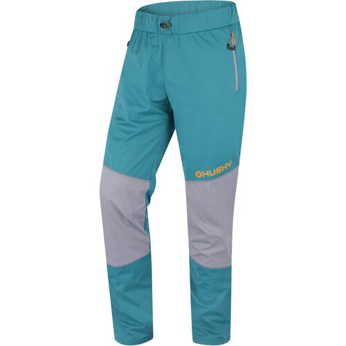 Husky Men&amp;#039;s softshell pants Kala M turquoise/brown Slike