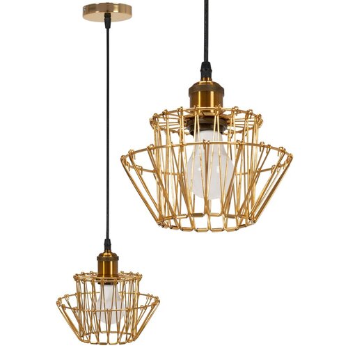 Toolight Viseća stropna svjetiljka APP942-1CP Set zlatna 36 cm Slike