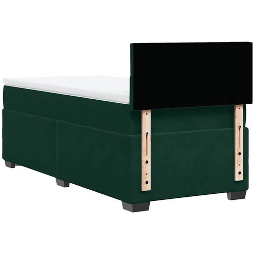 Box spring krevet s madracem tamnozeleni 90x190 cm bar&amp;scaron;unasti Slike