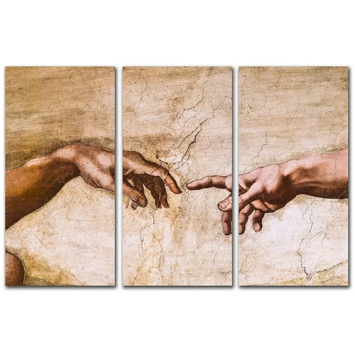Fedkolor 3-delna reprodukcija Michelangelo Buonarroti - Creation of Adam