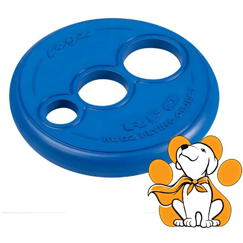 Rogz RFO Fetch Flying Toy, Frizbi Igračka Za Pse, Plava Slike