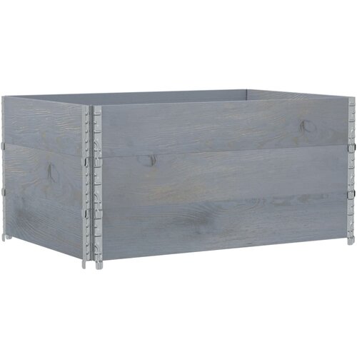 Okviri za palete 3 kom sivi 120 x 80 cm od masivne borovine Slike