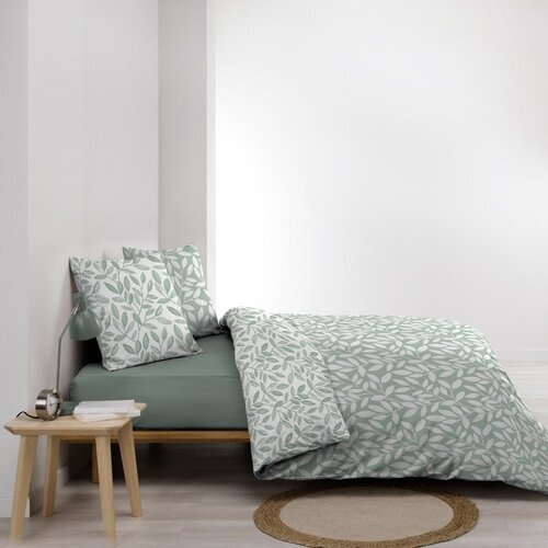 Douceur d int&amp;eacute;rieur Bela/zelena posteljnina za zakonsko posteljo/podalj&amp;scaron;ana iz mikrovlaken 240x220 cm Sequoia &amp;ndash; Slike