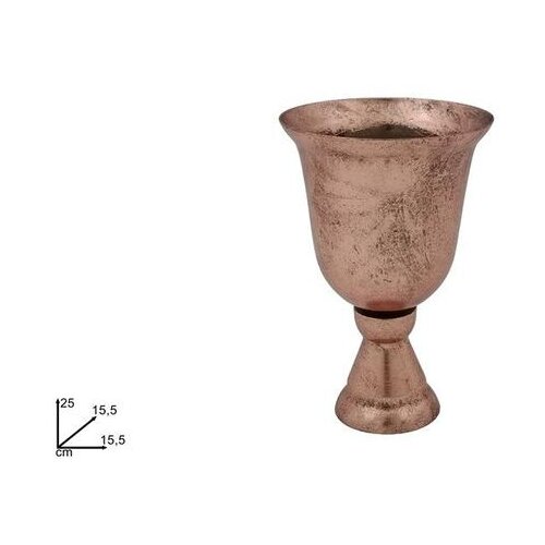  VAZA 15.5 x 25 CM ANTIKNA ROZA METALNA Cijene