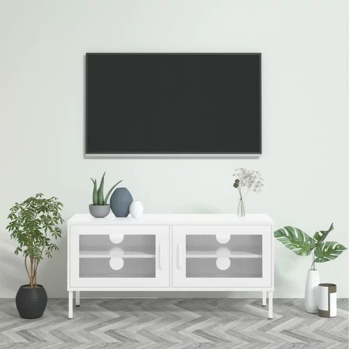 TV ormarić bijeli 105 x 35 x 50 cm čelični