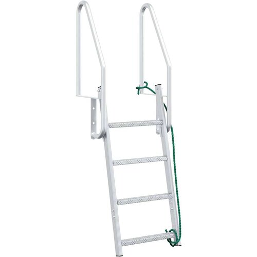 vidaXL Lestev za pristanišče Drugo srebrna 58 x 77 x 166 cm Aluminij Cene