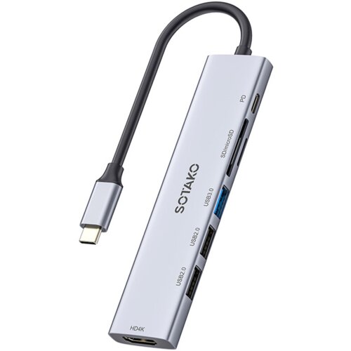  Docking station / HUB Sotako Type-C na USB 3.0 7u1 kabel 10cm Cene