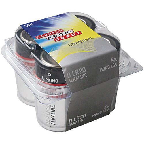PROFI DEPOT baterije (mono d, alkal-mangan, 1,5 v, 4 kom.) Cijene