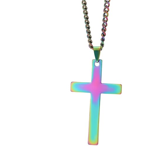 IZMAEL Ogrlica Cross - Večbarvna Cene