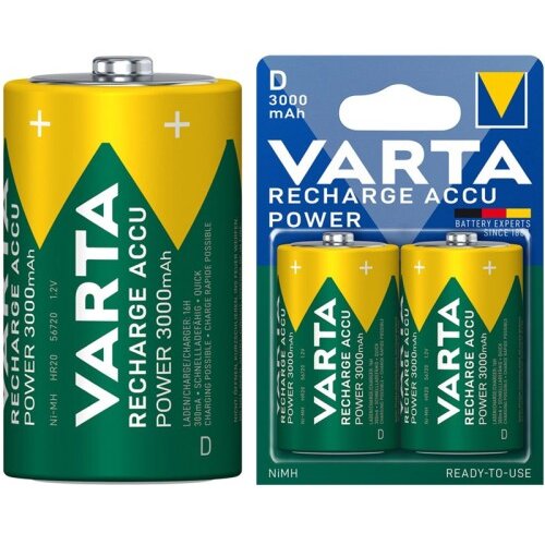 Varta D Mono/HR20 (56720) 1,2V 3000 mAh 2kos polnilna baterija Slike