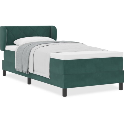 Box Spring krevet s madracem tamnozelena 100x200 cm bar&amp;scaron;un Slike