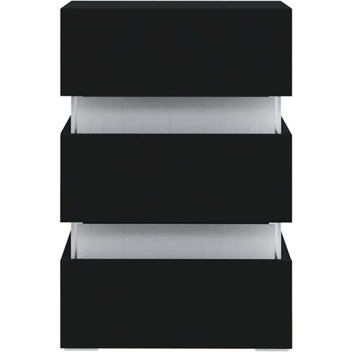 VidaXL LED noćni ormarić crni 45 x 35 x 67 od iverice Slike