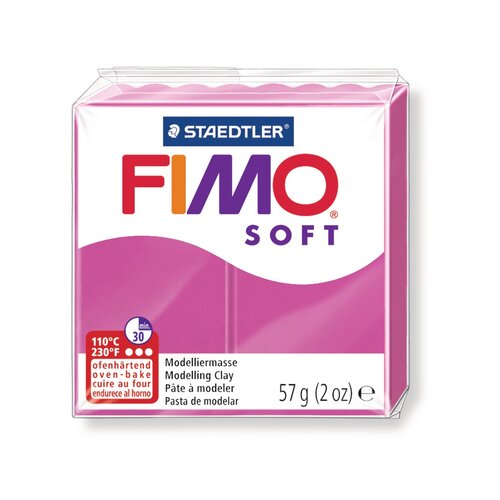 FIMO Plastelin, 56 g, "Soft", malina Cene