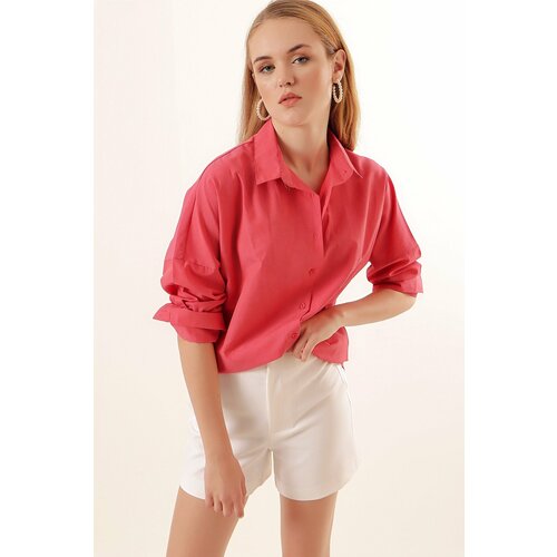 Bigdart Plus Size Shirt - Pink - Regular fit Cene