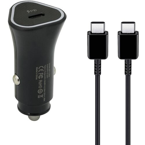  Auto Punjač 25W Type-C ulaz sa Type-C na Type-C kablom/ crna Cene