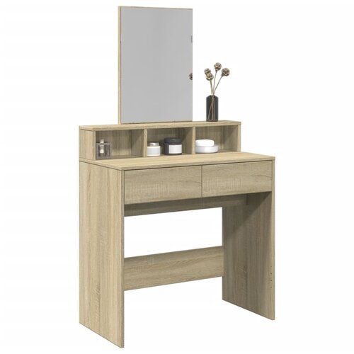 vidaXL Toaletni stolić s ogledalom boja hrasta sonome 80x41x144,5 cm Cijene
