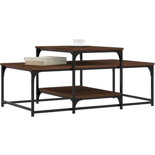  Stolić za kavu smeđa boja hrasta 102x60x45 cm konstruirano drvo Slike