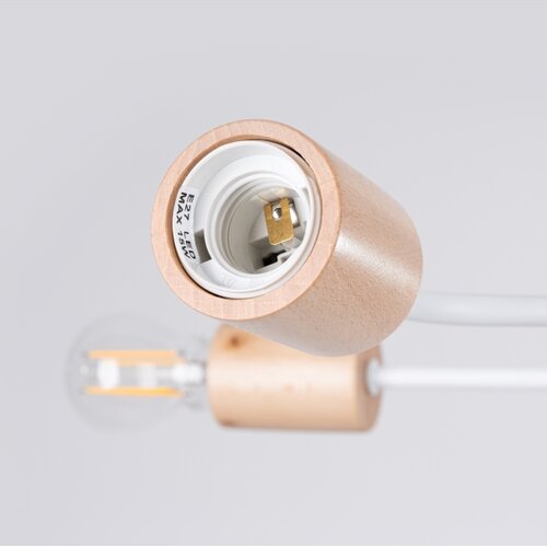Sollux Lighting SL.1666 - Plafonski luster TIMBO 6xE27/15W/230V bela/bež/buk Slike