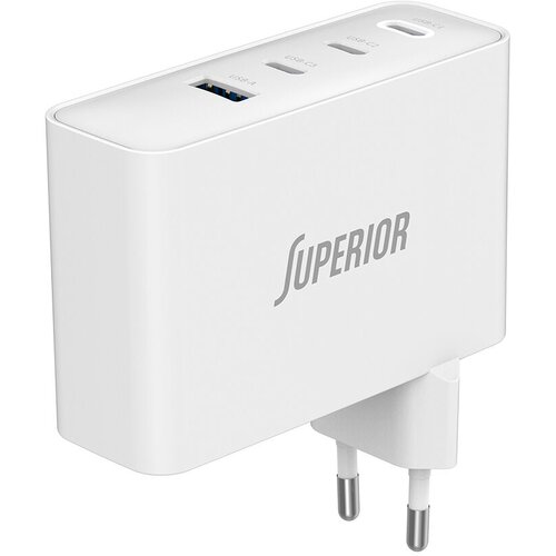 Superior Kućište punjača SU-10001ACCC, 100W, GaN, Fast PD, USB, Belo Cene