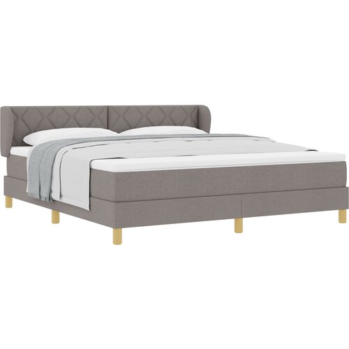 vidaXL Box Spring postelja z vzmetnico v taupe barvi, 180x200 cm, tkanina, (22052376) Cene