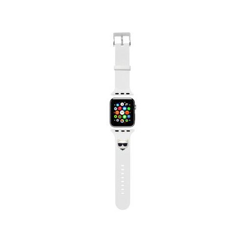 Karl Lagerfeld Silikonski pašček za uro KLAWLSLCW za Apple Watch 42 / 44 / 45 mm - Choupettes Head bel Cene