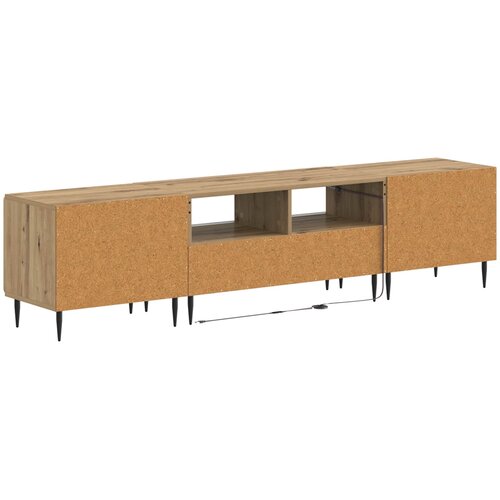  3-dijelni LED TV kabinet ZWOLLE Hrast artisan Konstruirano drvo Slike