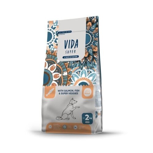 Craftia vida super with salmon, fish &amp;amp; super veggies adult dog medium &amp;amp; large breed - 2 kg Slike