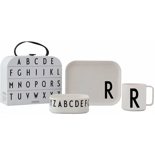 Design Letters 3-dijelni dječji set za jelo s kovčekom Classics R