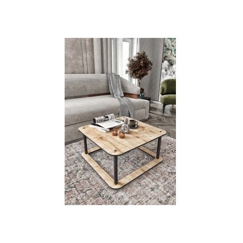Hanah home Klub sto Hole Square, 70x38x70 cm, Krem Cene