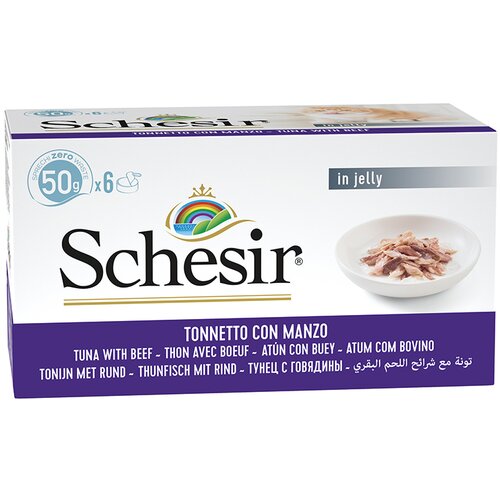 Schesir Small u želeu 6 x 50 g - Tuna i govedina Slike