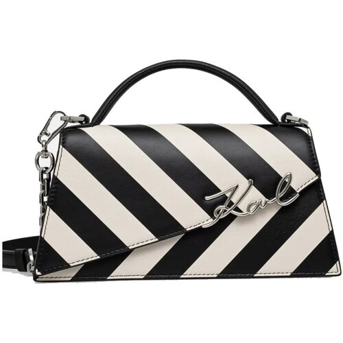 Karl Lagerfeld Torbe SIGNATURE SP SLIM CROSSBOD Črna Cene
