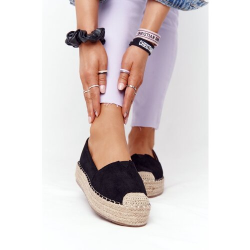 Kesi Espadrilles On A Straw Platform Black Highway Slike
