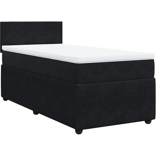 Box spring krevet s madracem crni 80 x 200 cm bar&amp;scaron;unasti Slike