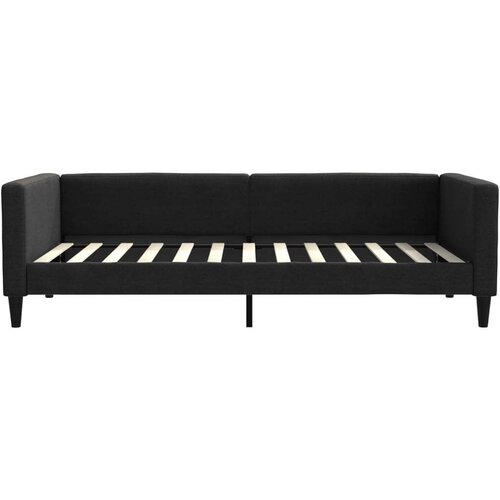 VidaXL Dnevni krevet crni 100 x 200 cm od tkanine Slike