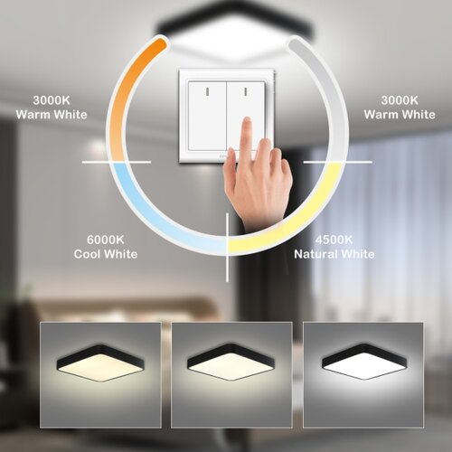  Brilagi - LED plafonsko svetlo POOL SQUARE LED/36W/230V 40x40 cm crno Slike