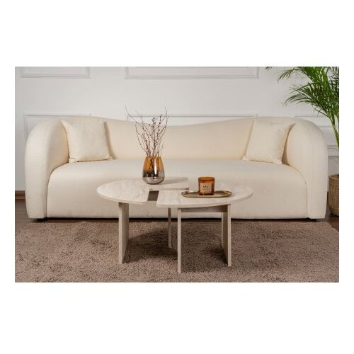 Hanah home Klub sto Moira, O90x41cm, Bež Cene