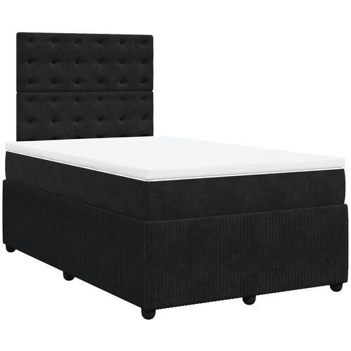 vidaXL Box spring postelja z vzmetnico črna 120x190 cm žamet, (21310548) Cene
