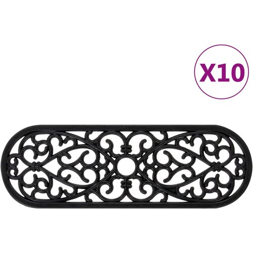vidaXL Podloge za stopnice 10 kosov 25x75 cm guma Cene