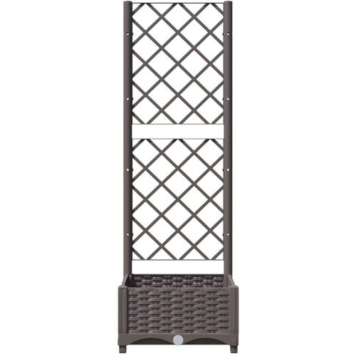  Sadilica s re&amp;scaron;etkom smeđa 40 x 40 x 121 5 cm PP Slike