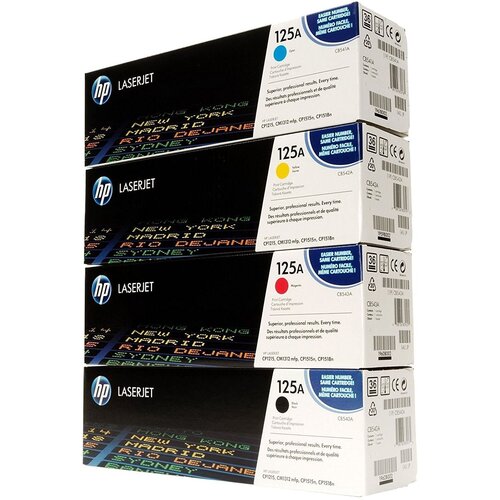  HP 125A komplet (CB540A/1A/2A/3A) - komplet originalnih tonerjev MEGA AKCIJA Z BREZPLAČNO DOSTAVO! Cene