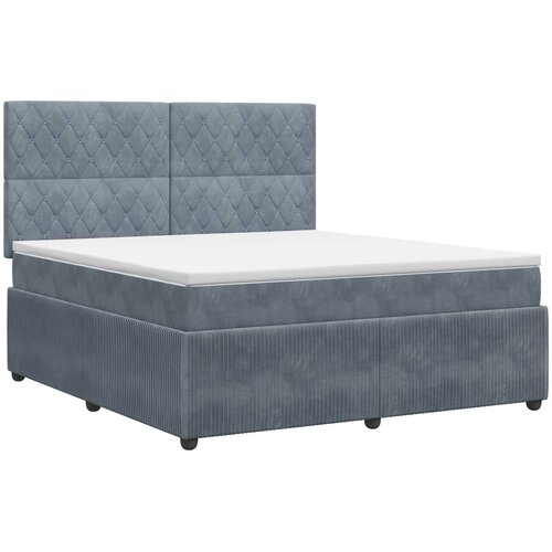  Boxspring krevet s madracem Tamnosiva 160 x 200 cm Bar&amp;scaron;un Slike
