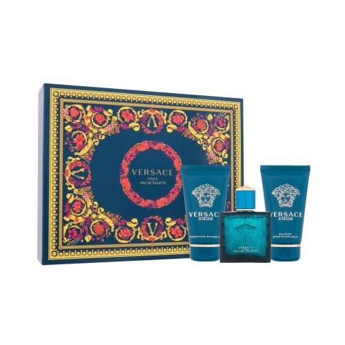 Versace Eros Set toaletna voda 50ml + gel za tu&amp;scaron;iranje 50 ml + balzam poslije brijanja 50 ml za mo&amp;scaron;ke Slike