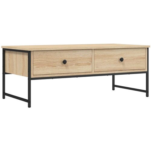 Maison Chic Klubska mizica - kavna mizica - Nizka mizica sonoma hrast 101x49x39,5 cm inženirski les, (21752751) Cene