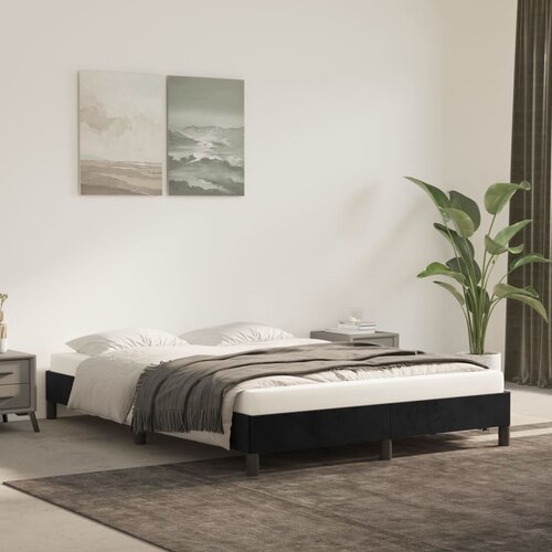 VidaXL okvir za krevet crni 140 x 190 cm bar&amp;scaron;unasti Slike