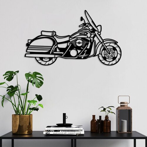 Wallity zidna dekoracija motorcycle, 90 x 51 cm, crna Cene
